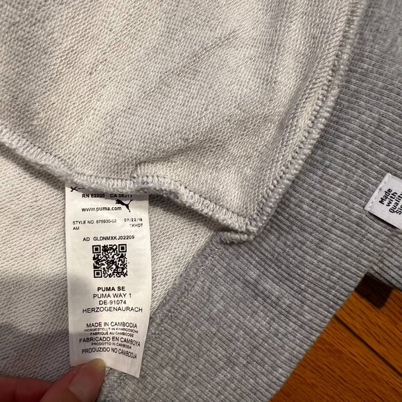 Puma Women's Heather Gray Half Collar French Terry Zip Up Track Jacket Sz XL/TG - Picture 8 of 11